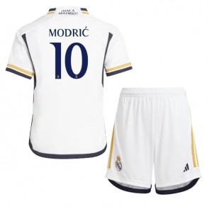 Real Madrid Luka Modric #10 Koszulka Podstawowych Dziecięca 2023-24 Krótki Rękaw (+ Krótkie spodenki)